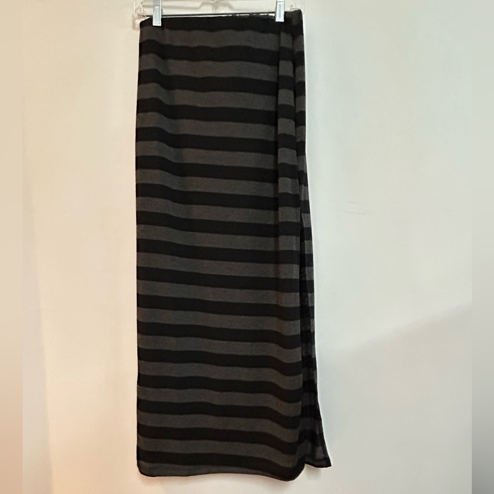 BLVD Black & Grey Knit Skirt with Slit